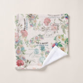 Franse Ephemera Passionflower Roos Bath Bad Handdoek (Wasdoekje)