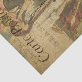 Franse ephemera Romantic Couple Floral Decoupage Tissuepapier (Detail)