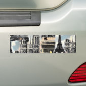 -Franse estuel voor treincollage voor Parijs Bumpersticker (Op auto)