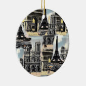 -Franse estuel voor treincollage voor Parijs Keramisch Ornament (Rechts)