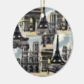 -Franse estuel voor treincollage voor Parijs Keramisch Ornament (Links)