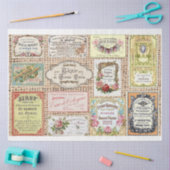 Franse etiketten tissuepapier (Craft)