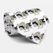 Franse Familie Crest Stropdas (Opgerold)