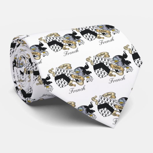 Franse Familie Crest Stropdas (Opgerold)