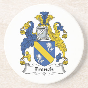 Franse Familie Crest Zandsteen Onderzetter