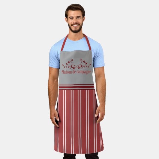 Franse Farmhouse-stijl Apron Schort (Gedragen)