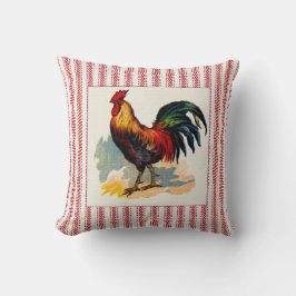 Franse Farmyard Rooster met schoppen Kussen