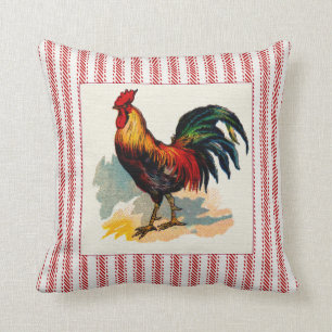 Franse Farmyard Rooster met schoppen Kussen