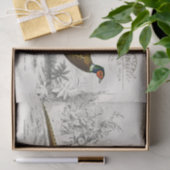 Franse Fazant Vogel Carte Postale Decoupage Vint Tissuepapier (Geschenk)