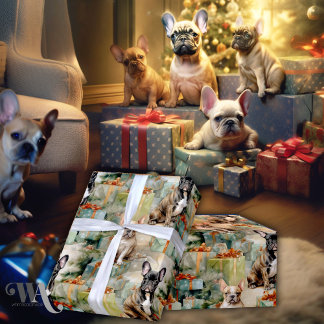 franse feestelijke gelukzaligheid cadeaupapier