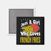 Franse feesten Funny Gift Girl Magneet (Voorkant / Achterkant)