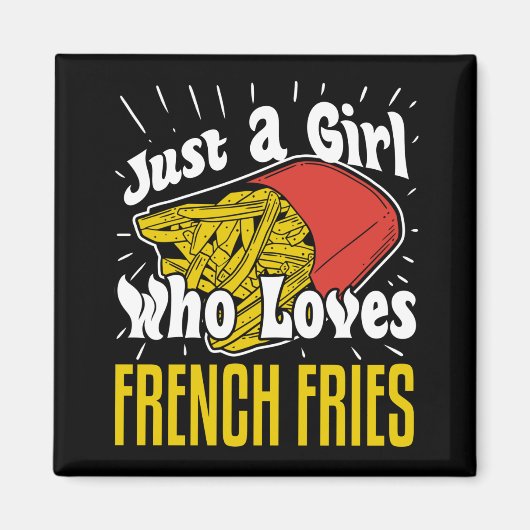 Franse feesten Funny Gift Girl Magneet (Voorkant)