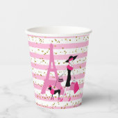 Franse feestversieringen | Papierkop Papieren Bekers (Voorkant)