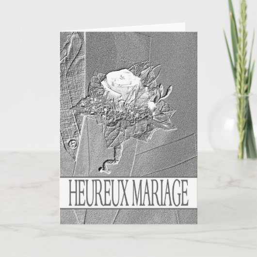 franse felicitatie op trouwdag kaart (Voorkant)