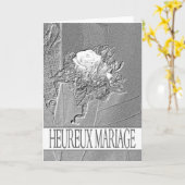 franse felicitaties voor trouwdag kaart (Gele Bloem)