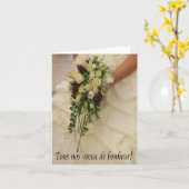 franse felicitaties voor trouwdag kaart (Gele Bloem)