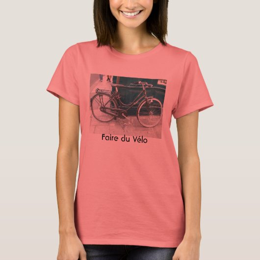 Franse fiets "Faire du Velo" T-shirt (Voorkant)