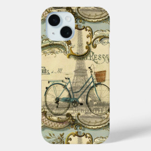 Franse fiets Paris Eiffeltoren iPhone 15 Case