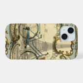 Franse fiets Paris Eiffeltoren iPhone 15 Case (Achterkant horizontaal)