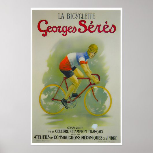 Franse fiets poster Fietssport Kunst Fietsen Print (Voorkant)