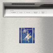 Franse fiets reclame magneet (1900) (Insitu (Vaatwasser))