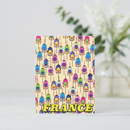 Franse fietsaffiche briefkaart (Staand voorkant)