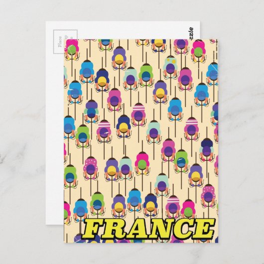 Franse fietsaffiche briefkaart (Voorkant / Achterkant)