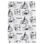  Franse fietsers Funny Medium Cadeauzakje (Achterkant)