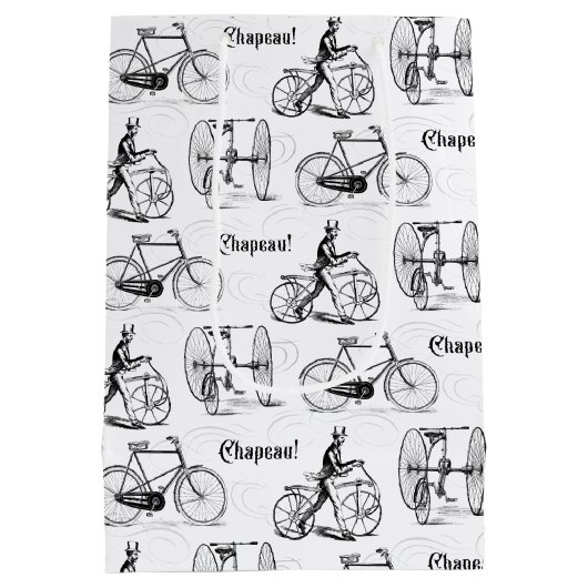  Franse fietsers Funny Medium Cadeauzakje (Achterkant)