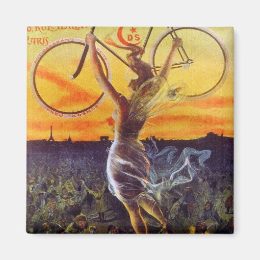 Franse fietskunst Magneet (Voorkant)