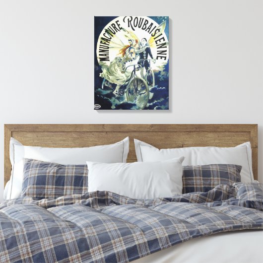 Franse fietsreclame Canvas Afdruk (Insitu (Slaapkamer))