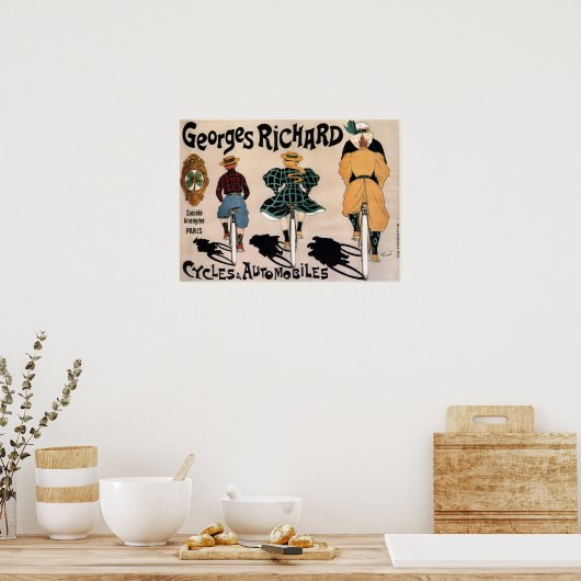 Franse fietsreclame Poster (Keuken)