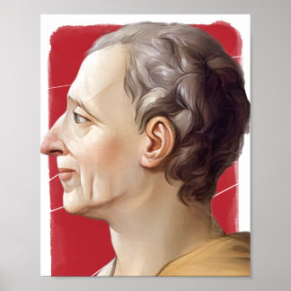 Franse filosoof Montesquieu illustratie Poster