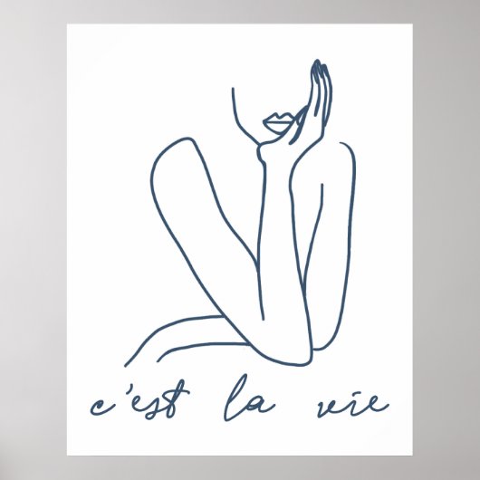 Franse flair: C'est la Vie Poster (Voorkant)