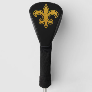 Franse Fleur De Lis Goud en Zwarte Driver Golfheadcover