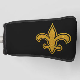 Franse Fleur De Lis Gouden en Zwarte Putter Golfheadcover