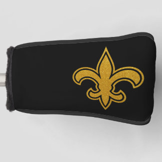 Franse Fleur De Lis Gouden en Zwarte Putter Golfheadcover