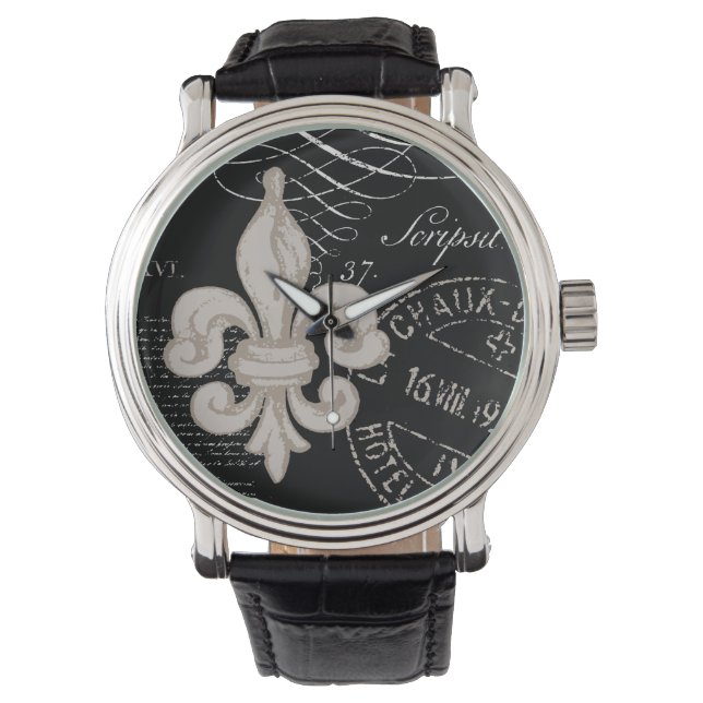  Franse fleur de lis horloge (Voorkant)