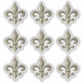 Franse Fleur de Lis Invitation Sticker (Voorkant)