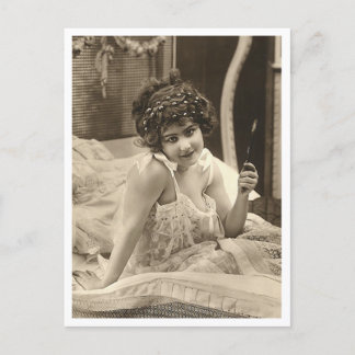 Franse Flirt -  Pinup Briefkaart