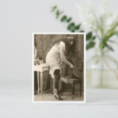Franse Flirt -  Pinup Briefkaart (Staand voorkant)