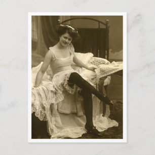 Franse Flirt -  Pinup Briefkaart