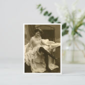 Franse Flirt -  Pinup Briefkaart (Staand voorkant)