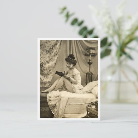 Franse Flirt - Pinup Briefkaart (Staand voorkant)