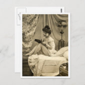 Franse Flirt -  Pinup Briefkaart (Voorkant / Achterkant)