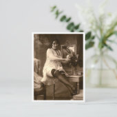 Franse Flirt -  Pinup Briefkaart (Staand voorkant)