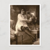 Franse Flirt -  Pinup Briefkaart (Voorkant)