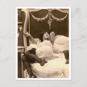 Franse Flirt -  Pinup Briefkaart