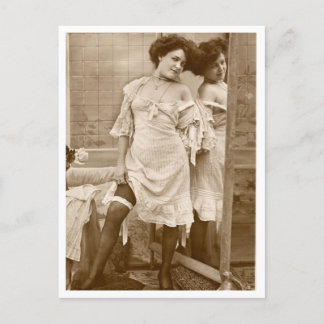 Franse Flirt -  Pinup Briefkaart