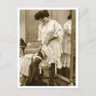 Franse Flirt -  Pinup Briefkaart